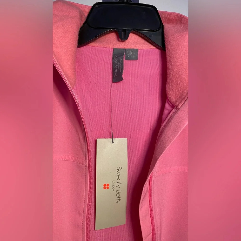 NWT Sweaty Betty Fast Lane Running Jacket Peony Pink Extra Small XS - Picture 5 of 16